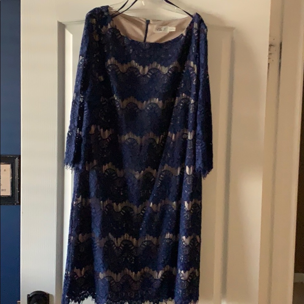 Blue & cream party dress—Bundle & Save.